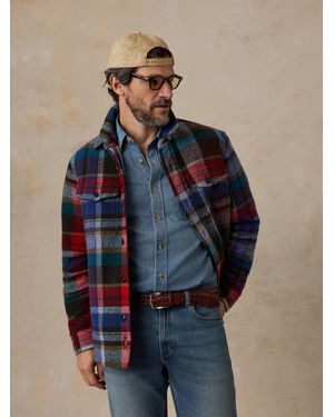 Faherty Range Fleece Shirt Jacket Lined Cpo - Blue