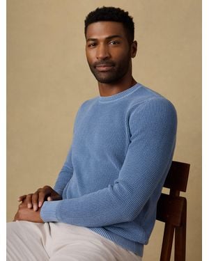 Faherty Sunwashed Crewneck Jumper - Blue