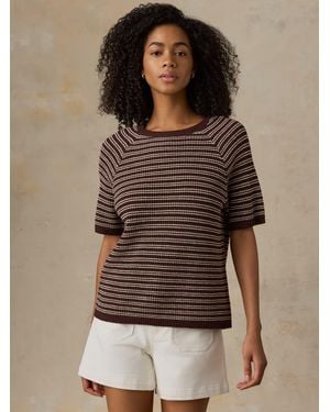 Faherty Miramar Linen T-Shirt - Brown