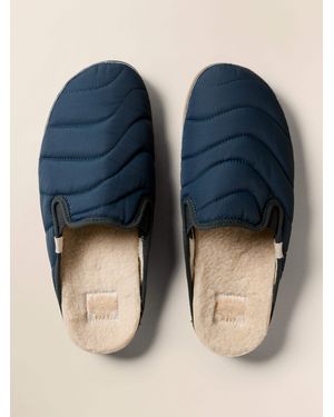 Faherty X Reef Slipper Scuff Shoes - Blue
