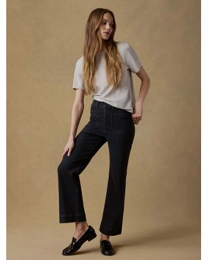 Faherty Stretch Terry Patch Pocket Ankle Pants - Natural