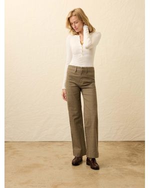 Faherty Twill Tide Slim Straight Trousers - Natural