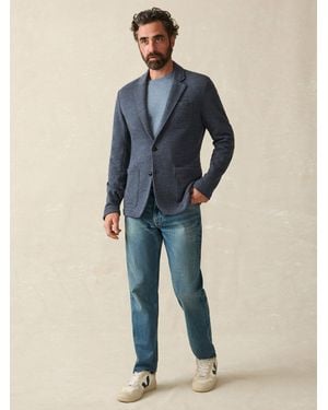Faherty Inlet Knit Blazer - Blue