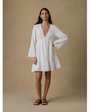 Faherty Dune Cotton Gauze Oceana Dress - Natural