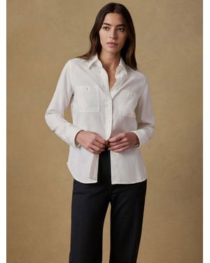 Faherty Tried & True Chambray Classic Shirt - Natural