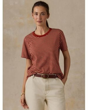Faherty Sunwashed Regenerative T-Shirt - Brown