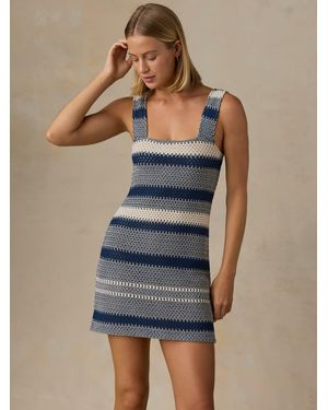 Faherty Seacoast Crochet Dress - Blue