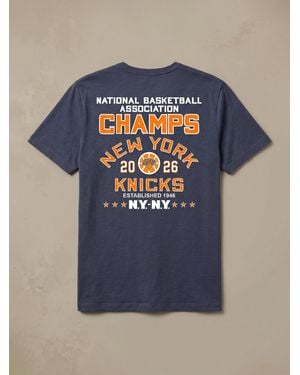 Faherty Ny Knicks Sunwashed Regenerative T-Shirt - Blue