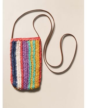 Faherty Straw Stripe Crossbody - Natural