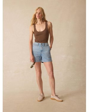 Faherty Linen Denim Short - Natural