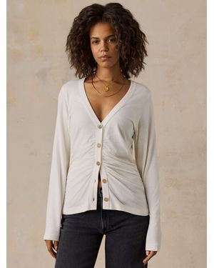 Faherty Cotton Hemp Long-Sleeve Top - Natural