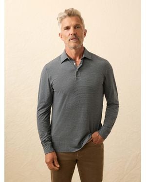 Faherty Long-Sleeve Movement&Trade; Polo Shirt - Grey