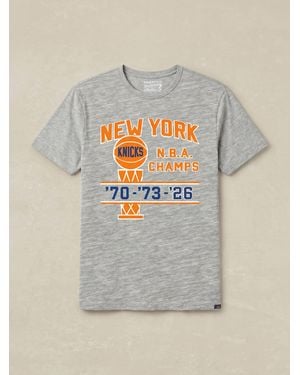 Faherty Ny Knicks Sunwashed Regenerative T-Shirt - Gray