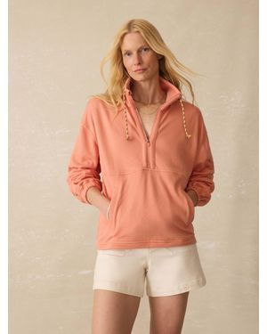 Faherty High Tide Terry Anorak Hoodie - Orange