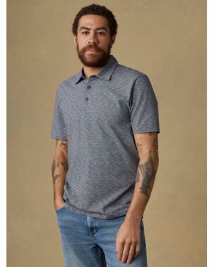 Faherty Sunwashed T-Shirt Polo - Blue