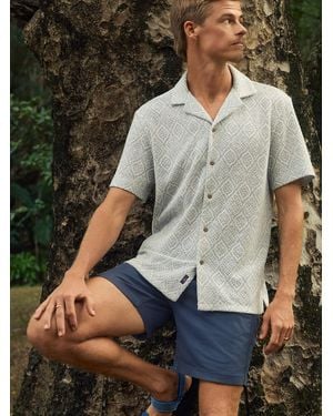 Faherty Short-Sleeve Oasis Camp Shirt - Gray