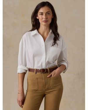 Faherty Coastal Poplin Relaxed Shirt - White
