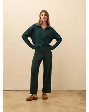 Faherty Apres Waffle Trousers - Black