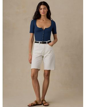 Faherty Boyfriend Denim Short - Black