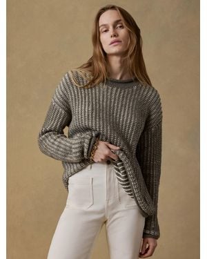 Faherty Heirloom Cotton Rollneck Jumper - Brown