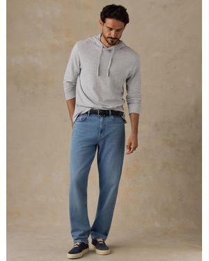 Faherty Sunwashed Organic Hoodie - Blue
