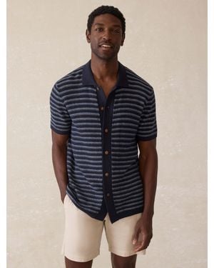 Faherty Short-Sleeve Jumper Shirt - Blue