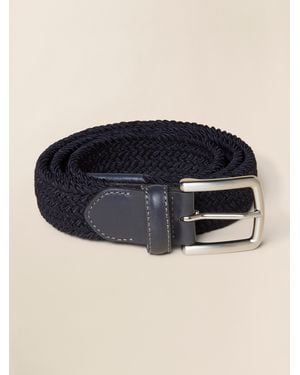 Faherty Stretch Woven Belt - Blue