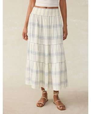 Faherty Dune Cotton Gauze Woodstock Skirt - Natural