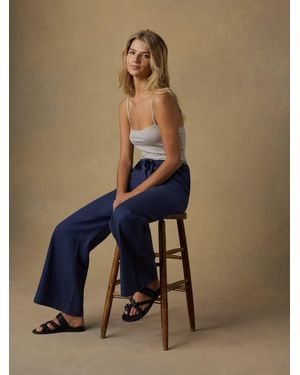 Faherty Topanga Drape Trousers - Blue