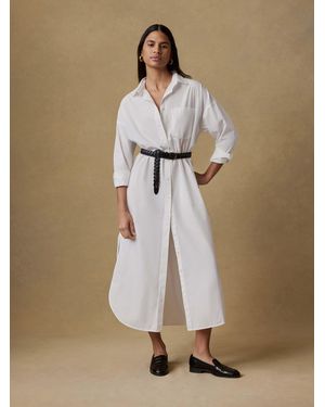 Faherty Coastal Poplin Rio Shirtdress - Natural