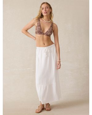 Faherty Dune Cotton Gauze Rees Skirt - Natural