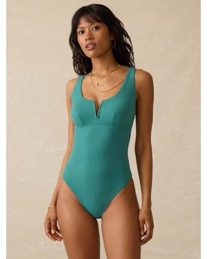 Faherty Tropics One Piece - Green