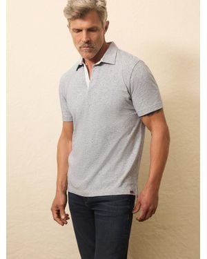 Faherty Sunwashed T-Shirt Polo - Grey