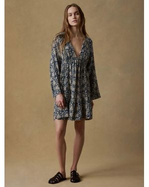 Faherty Dune Cotton Gauze Oceana Dress - Gray