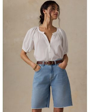 Faherty Boyfriend Denim Short - Blue