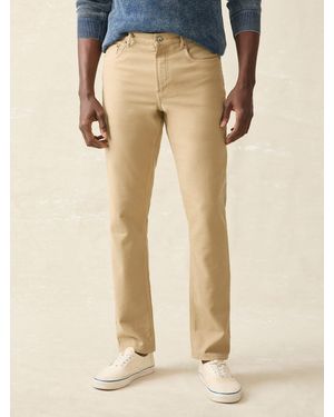 Faherty Stretch Terry 5-Pocket Athletic Fit Pants - Natural