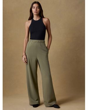 Faherty High Standard Fleece Wide Leg Sweatpant - Natural