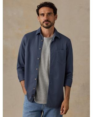 Faherty Costa Piqué Shirt - Blue