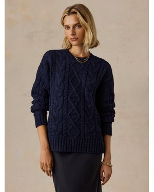 Faherty Sunday Morning Crewneck Jumper - Blue