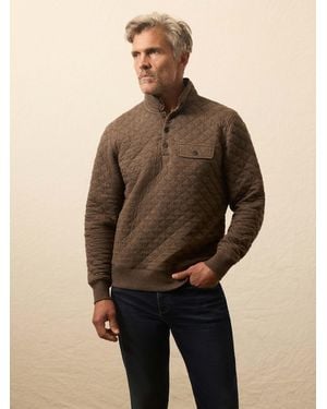 Faherty Epic Quilted Fleece Pullover - Natural
