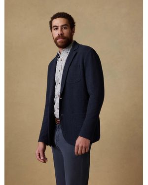 Faherty Inlet Knit Tweed Blazer - Blue