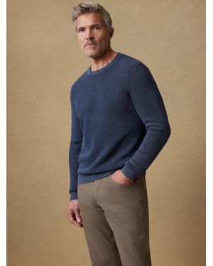 Faherty Sunwashed Crewneck Jumper - Blue