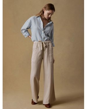 Faherty Topanga Drape Trousers - Natural