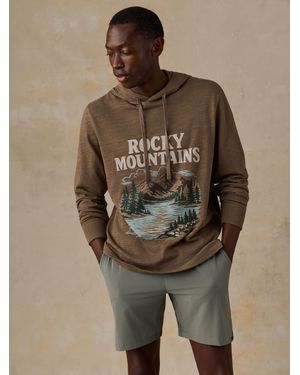 Faherty X Parks Project Rocky Mountains Sunwashed Organic Hoodie - Natural