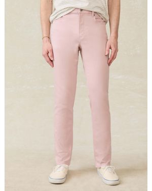 Faherty Stretch Terry 5-Pocket Trousers - Pink