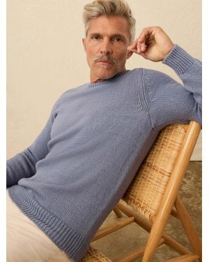 Faherty Heirloom Cotton Crewneck Jumper - Grey