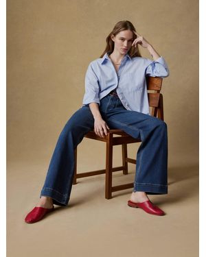 Faherty Coastal Poplin Relaxed Shirt - Blue