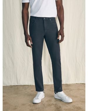 Faherty Stretch Terry 5-Pocket Trousers (32" Inseam) - Blue