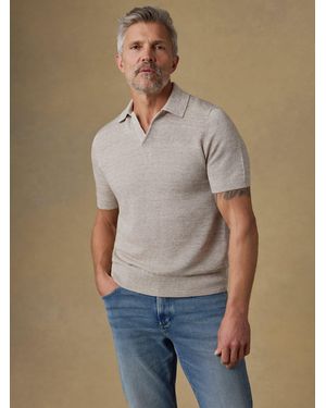 Faherty Short-Sleeve Linen Jumper Polo - Natural