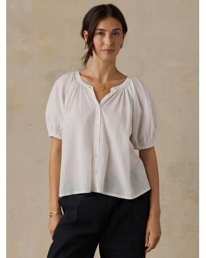 Faherty Voile Lettie Top - White